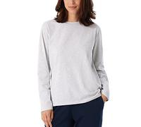Schiesser Maglietta da Notte da Donna, a Maniche Lunghe, in Cotone, Mix + Relax, Grigio Mel._179273, 40