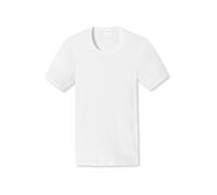 Schiesser T-Shirt Uomo Manica Corta - Cotone Basic, Feinripp, Doppelripp, Bianco