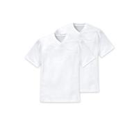 Schiesser Mezza Manica Americano T-Shirt Scollo A V Pacco Doppio Bianco