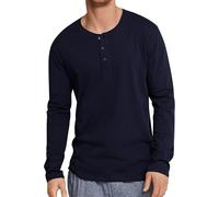 Schiesser Mix & Relax Langarmshirt Knopfleiste Top Pigiama, Blu (Dunkelblau 803), XXX-Large (Taglia Produttore: 058) Uomo