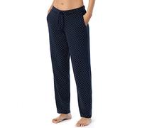 Schiesser Mix + Relax Pantaloni Lunghi Pigiama, Blu Scuro con Motivo, 40 Donna