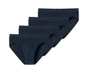 Schiesser Mutandine per bambini, confezione da 2, 100% cotone organico, 4 x blu notte, 164 cm