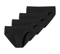 Schiesser Mutandine per bambini, confezione da 2, 100% cotone organico, 4 x nero, 176 cm