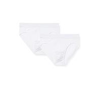 Schiesser Slip da Ragazzo, Confezione da 2 Mutande da Uomo, Bianco, 140 cm Bambino