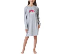 Schiesser Nachthemd-100% Organic Bio Baumwolle-Größe bis 176 Maglia Lunga da Notte, Grau-Mel_181972, 140 Bambina