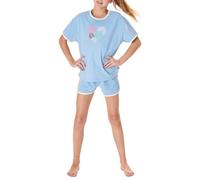Schiesser Nightwear 2 Set di Pigiama, Blu Pacifico, 164 Bambine e Ragazze