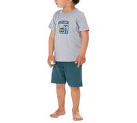 Schiesser Nightwear 2 Set di Pigiama, Grigio mélange, 128 Bambini e Ragazzi