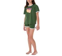Schiesser Nightwear 2 Set di Pigiama, Oliva, 176 Bambine e Ragazze