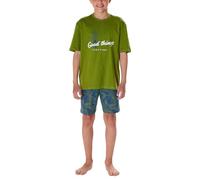 Schiesser Nightwear 2 Set di Pigiama, Verde Erba, 152 Bambini e Ragazzi