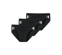 Schiesser Slip Uomo Pacco da 3 Vita morbida a righe Cotone biologico 95/5 Nero L