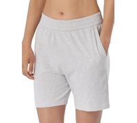 Schiesser Pantaloni Corti in Cotone-Mix + Relax Pigiama, Grigio Screziato, XS/S Donna