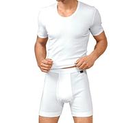 Schiesser Pantaloni Corti, Opaco, Bianco (Weiß (100-weiss), L Uomo