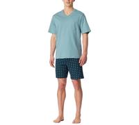 Schiesser Pigiama Corto da Uomo, con Scollo a V, Set da Notte
