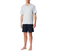 Schiesser Pigiama Corto da Uomo, con Scollo a V, Set da Notte