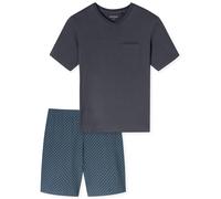 SCHIESSER Pigiama corto 'Essentials' grafite / abete Uomo SCHIESSER XXL grafite / abete