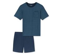 Schiesser Pigiama da uomo Comfort Essentials, comodo pigiama da notte, 1 pigiama blu scuro, 60