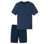 SCHIESSER Pigiama Da Uomo, Corto - Casual Essentials, Collo Rotondo, Cotone