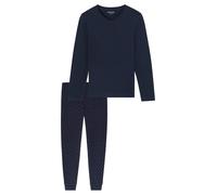 SCHIESSER Pigiama lungo 'Casual Essentials' blu scuro / rosso Uomo SCHIESSER L-XL