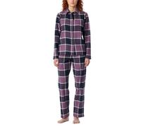 Schiesser Pigiama Lungo con Bottoni, in Morbido Cotone - Selected Premium Warming Set Donna