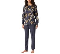 Schiesser Pigiama Lungo da Donna, in Cotone, MOD. Modal-Nightwear, Grafite_182019, 44