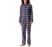 Schiesser Pigiama Lungo da Donna in Flanella, Elected Premium Warming Pigiama, Indaco_181991, 50