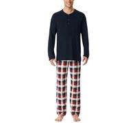 Schiesser Herren Schlafanzug Lang-Nightwear Set Pigiama, Blu Notte_183167, 54 Uomo