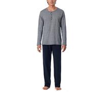 Schiesser Pigiama Lungo da Uomo con Polsini - Set Nightwear, Blu 800, 54