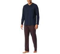 Schiesser Herren Schlafanzug Lang-Nightwear Set Pigiama, Marrone Rosso_181154, 60 Uomo