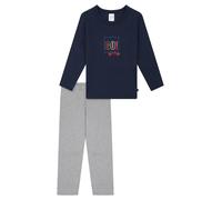 SCHIESSER Pigiama ' Nightwear' blu scuro / grigio chiaro / rosso Bambini SCHIESSER 116