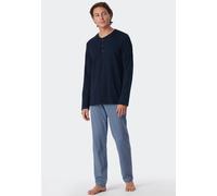 SCHIESSER Pigiama Uomini Lungo Cotone Taglie Normali Taglie Lunghe