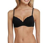 Schiesser Reggiseno con Ferretto con Coppa, Semi-Velato, Nero, 3A Donna