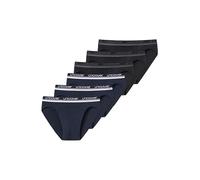 Schiesser Rioslip da uomo, confezione da 6, Slip Uncover nero-blu, S
