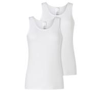 Schiesser Schiesser Damen 2 Pack Unterhemd Tanktops mit Spitze Baumwolle Mix - Modern Multipacks Intimo Donna (Pacco da 2)