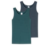 Schiesser Schiesser Jungen 2 Pack Unterwäsche Unterhemd - 95/5 Organic Bio Baumwolle - Größe 140 bis 176 Canottiera Bambini e Ragazzi (Pacco da 2)