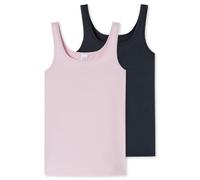 Schiesser Schiesser Mädchen 2 Pack Unterwäsche Unterhemd - 95/5 Organic Bio Baumwolle - Größe 140 bis 176 Canottiera Bambine e Ragazze (Pacco da 2)