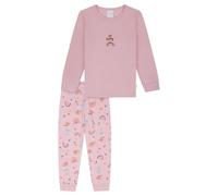 Schiesser Pigiama Lungo da Bambina - 100% Cotone Biologico Biologico - Taglie da 92 a 140, Violetta_181827, 104