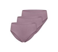 Schiesser Schiesser - Slip da Donna in Cotone Essentials, Confezione da 3 Pezzi, Mauve_145425, 48