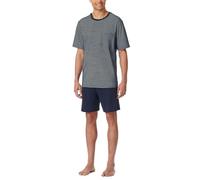 Schiesser Schlafanzug Kurz Rundhals-Nightwear Set Pigiama, Blu Notte_182195, 54 Uomo