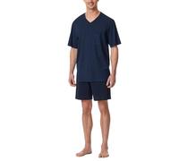Schiesser Schlafanzug Kurz V-Ausschnitt-Nightwear Set Pigiama, Blu Notte_182193, 58 Uomo