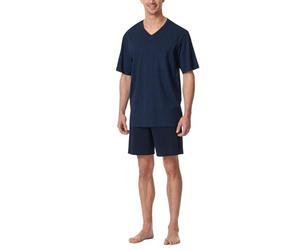 Schiesser Schlafanzug Kurz V-Ausschnitt-Nightwear Set Pigiama Uomo