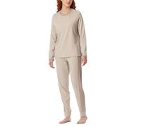 Schiesser Schlafanzug Lang Baumwolle-Nightwear Set di Pigiama, Natur_181242, 50 Donna