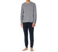 Schiesser Schlafanzug Lang mit Bündchen-Nightwear Set Pigiama, Blu Notte_182514, 62 Uomo