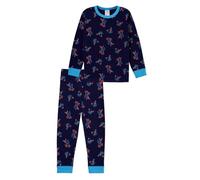 Schiesser Schlafanzug Set Pyjama Lang - 100% Organic Bio Baumwolle - Größe 92 bis 140, Set di Pigiama Bambino, Dunkelblau_181862,