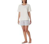 Schiesser Set Pigiama Corto in Cotone - Nightwear, Crema_181238, 42 Donna