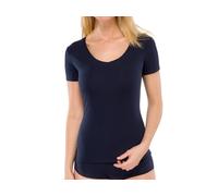 Schiesser - Shirt 1/2 Arm, Canotta da Donna, Blu(Blau (NachtBlau 804)), Taglia Produttore: 038