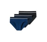 SCHIESSER Slip blu scuro / nero / bianco Uomo SCHIESSER M