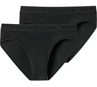 Schiesser Slip, Confezione da 2 Mutande da Uomo, Nero, 152 cm Bambini e Ragazzi