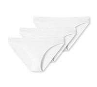 Schiesser Slip da Donna in Cotone Elasticizzato Essentials (Confezione da 3), Bianco, XL