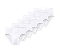 SCHIESSER Slip Da Uomo 6 Pezzi - Feinripp, Sportslip, Cotton Essentials, we...