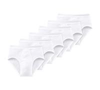 SCHIESSER Slip Da Uomo 6 Pezzi - Feinripp, Sportslip, Cotton Essentials, we...